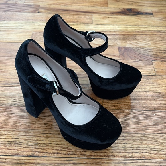 Miu Miu Velvet Platform Mary Janes 36 - Picture 11 of 12